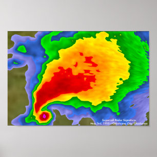 Affiches Signature de radar de Supercell - "écho de crochet