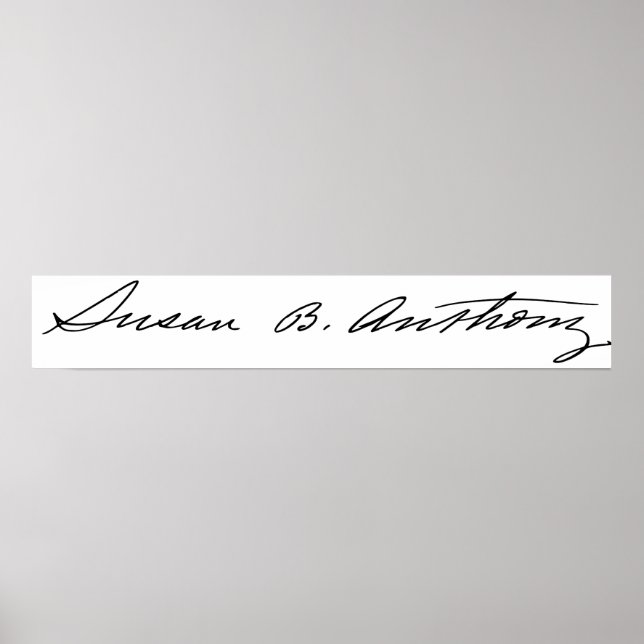 Affiches Signature de Suffragette Susan B. Anthony (Devant)