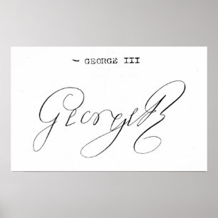 Affiches Signature du roi George III