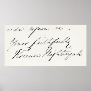 Affiches Signature of Florence Nightingale