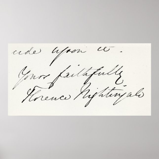 Affiches Signature of Florence Nightingale (Devant)