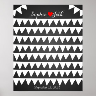 Affiches signature wedding guest book bunting flags