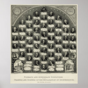 Affiches Signatures de portraits de déclaration