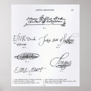 Affiches Signatures des XVIe et XVIIe siècles