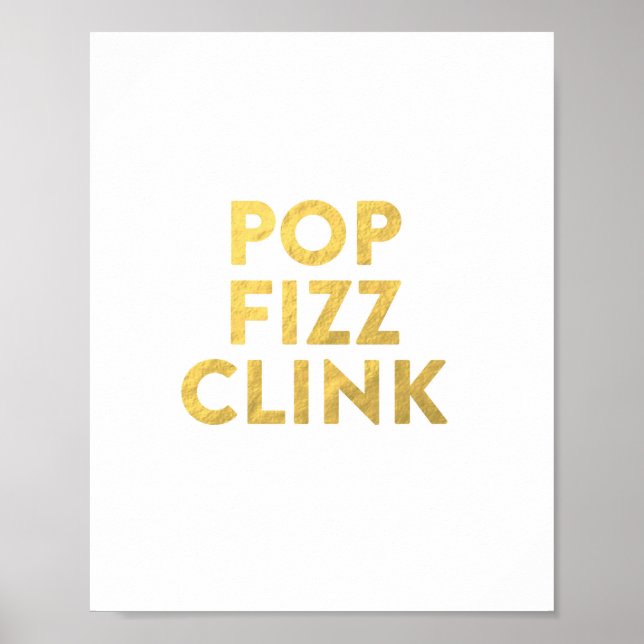Affiches Signe de bar pour la fête du Nouvel An POP FIZZ CL (Devant)