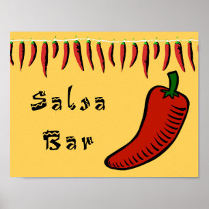Affiches Signe de barre de Salsa