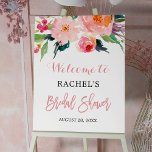 Affiches SIGNE DE Fête des mariées Florale Aquarelle Whimsi<br><div class="desc">Le "Whimsical Watercolor Floral Fête des mariées Sign" est l'ajout parfait à votre fête de douche nuptiale. Cette affiche présente de délicats flancs d'aquarelle dans les tons rose et violet, dressés contre un arrière - plan blanc. Le design fantaisiste apportera une touche ludique mais sophistiquée à votre événement. Pour afficher...</div>