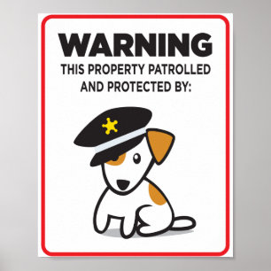 Affiches signe de garde du chien