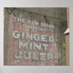 Affiches Signe de Julep de Gingembre-Menthe