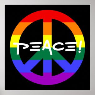 Affiches Signe de Paix Arc-en-ciel