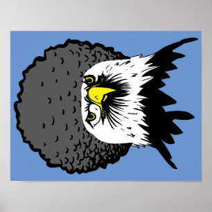 Affiches Signe drôle d'affiche d'Afro américain d'Eagle