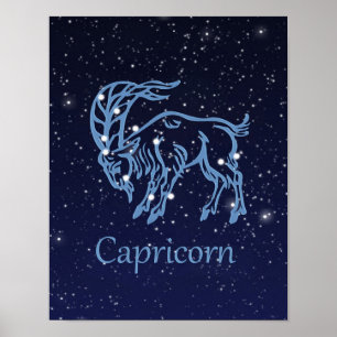 Affiches Signe du zodiaque et constellation du Capricorne