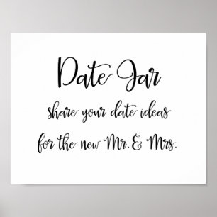 Affiches Signe mariage des idées de pot de date