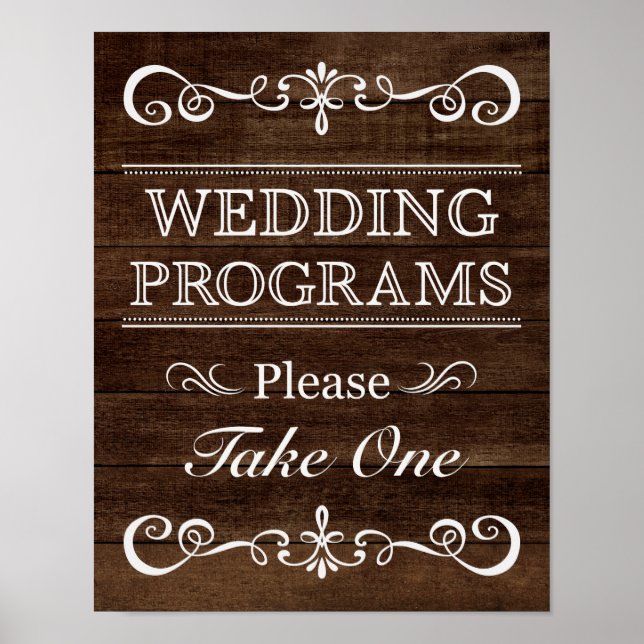 Affiches Signe mariage - Programme de mariage Signe Mariage (Devant)