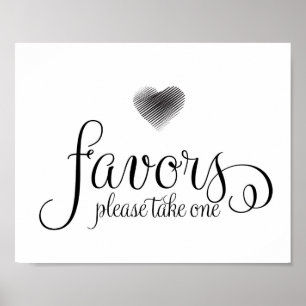 Affiches Signe mariage - Symbole des faveurs de mariage
