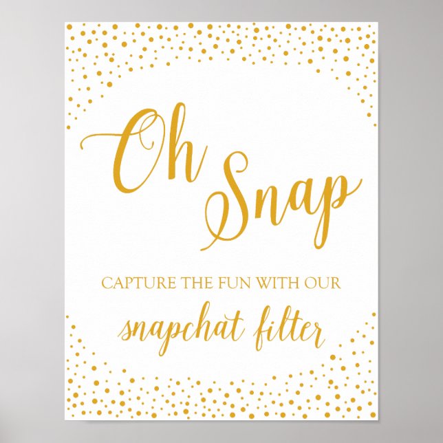 Affiches SIGNE mariage - SYMBOLE Mariage Snapchat Confetti (Devant)