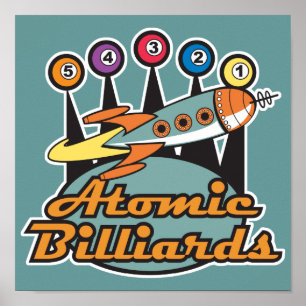 Affiches signe rétro atomique