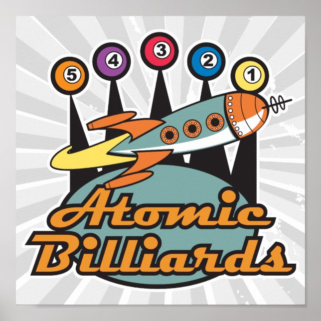 Affiches signe rétro atomique (Devant)