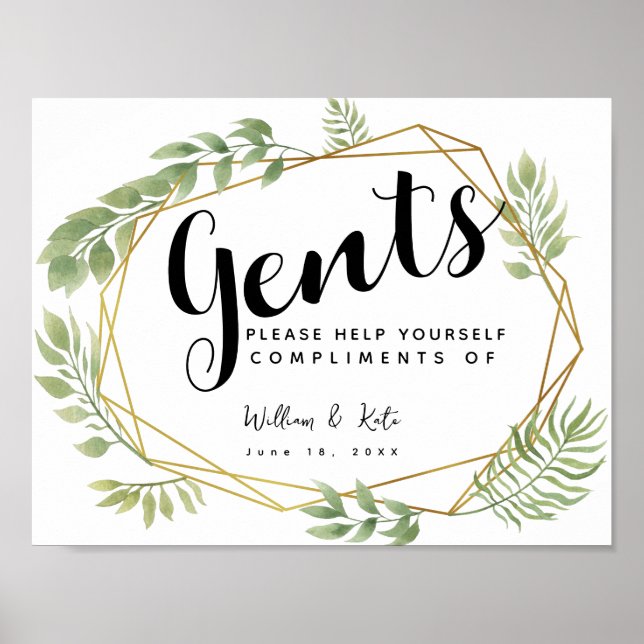 Affiches Signe salle de bain pour les gents -articles de to (Devant)