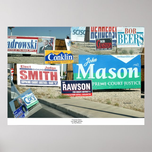 Affiches Signes de campagne, Las Vegas (Devant)