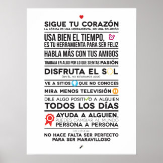 Affiches Sigue tu corazón