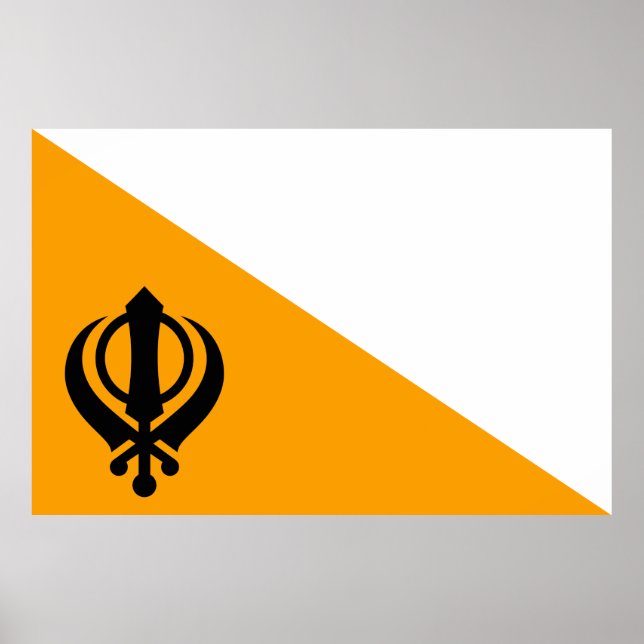 Affiches Sikhisme sikh du Pendjab Nishan Sahib (Devant)