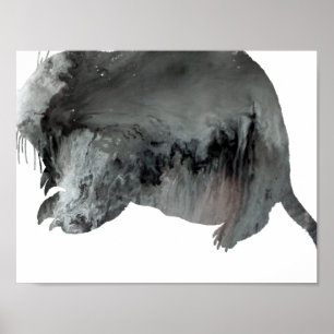 Affiches Silhouette Abstraite Gopher