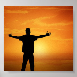 Affiches Silhouette contre le soleil