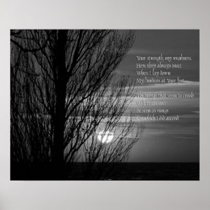 Affiches Silhouette d'arbre hivernal Inspiration