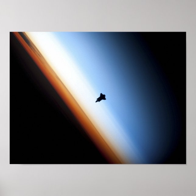 Affiches Silhouette de la navette spatiale Endeavor (Devant)