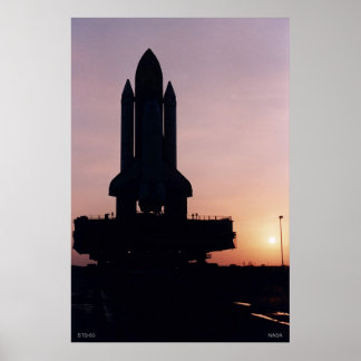 Affiches Silhouette de la navette spatiale STS-83
