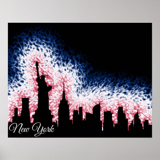 Affiches Silhouette de la ville de New York (Devant)