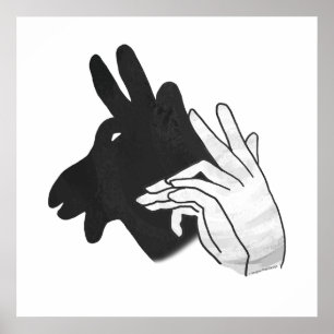 Affiches Silhouette de main de bouc