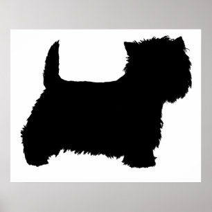 Affiches Silhouette de Terrier West Highland White