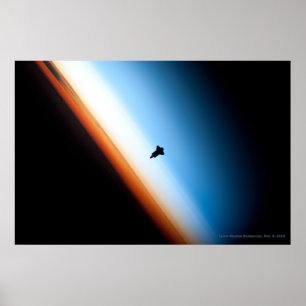 Affiches Silhouette d'effort de navette spatiale