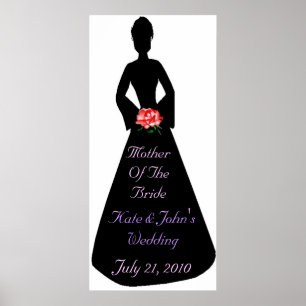 Affiches Silhouette Nuptiale Mère De La Mariée