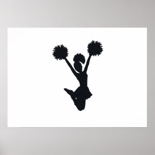 Affiches Silhouette pom-pom girl