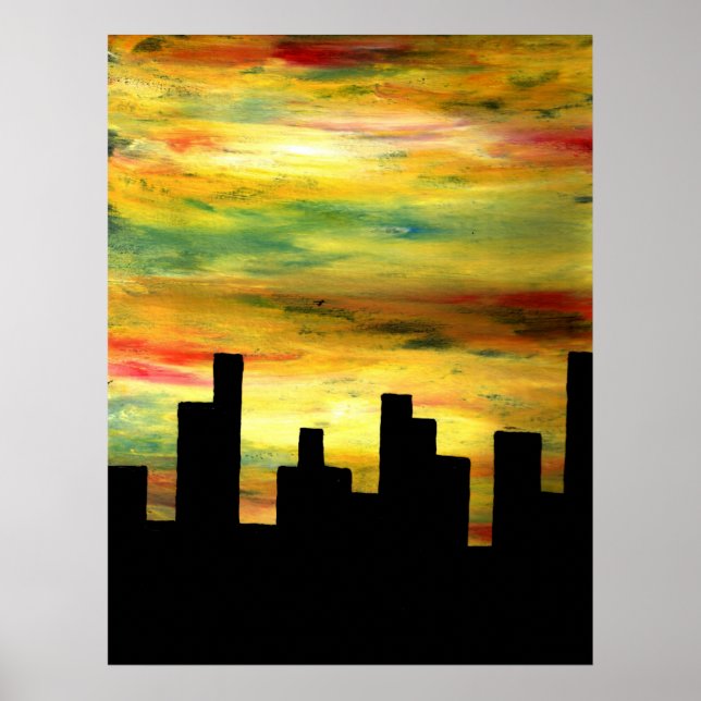 Affiches silhouette urbaine (Devant)