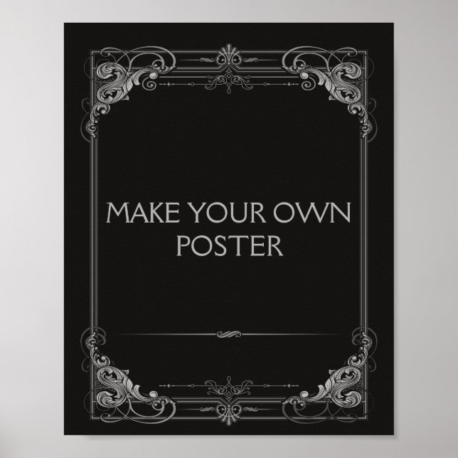 Affiches SILVER Mariage ou signe de parti faire votre propr (Devant)