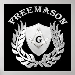 Affiches Silver masonry symbol