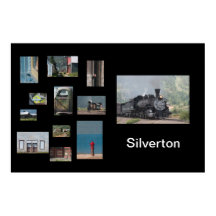 Silverton Photo Collage de l'affiche de voyage Mod