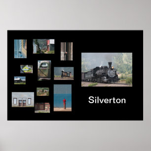 Affiches Silverton Photo Collage de l'affiche de voyage Mod