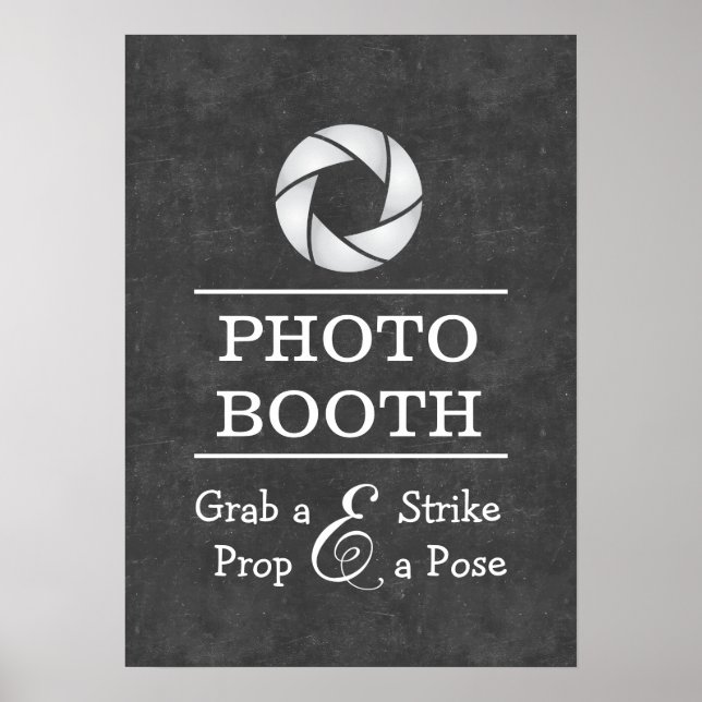 Affiches Simple Chalkboard Photobooth Sign (Devant)