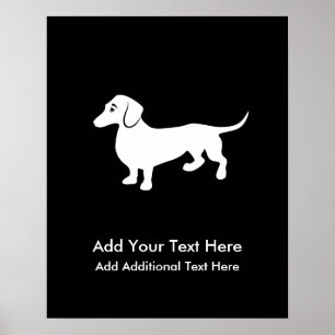 Affiches Simple personnalisable Dachshund