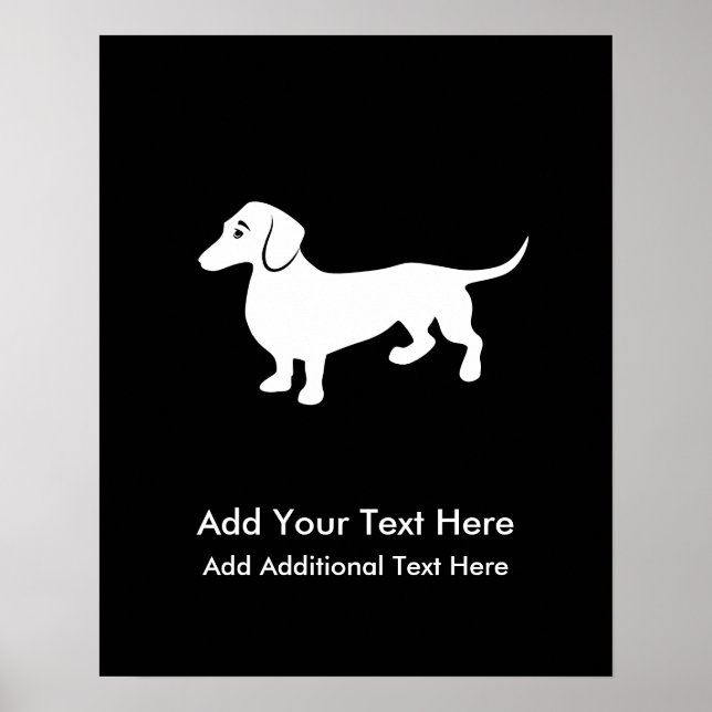 Affiches Simple personnalisable Dachshund (Devant)