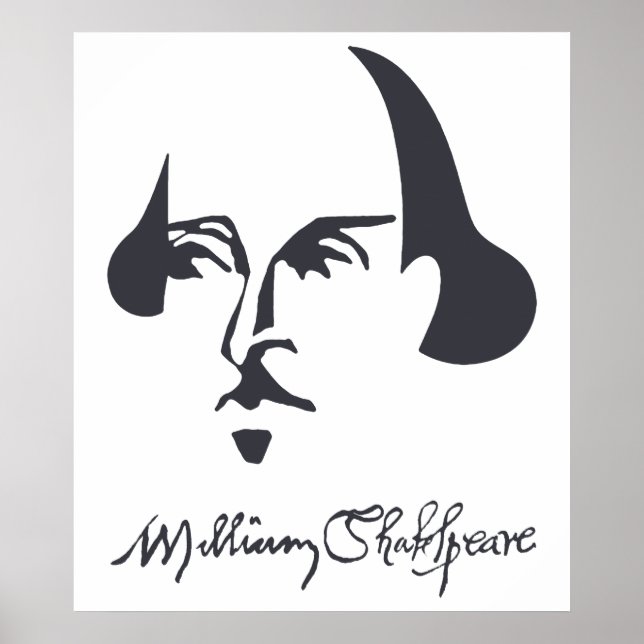 Affiches Simple Shakespeare with Signature (Devant)