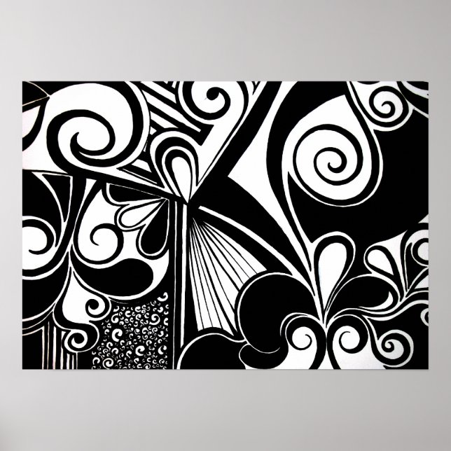 Affiches Simplicité noire et blanche (Devant)