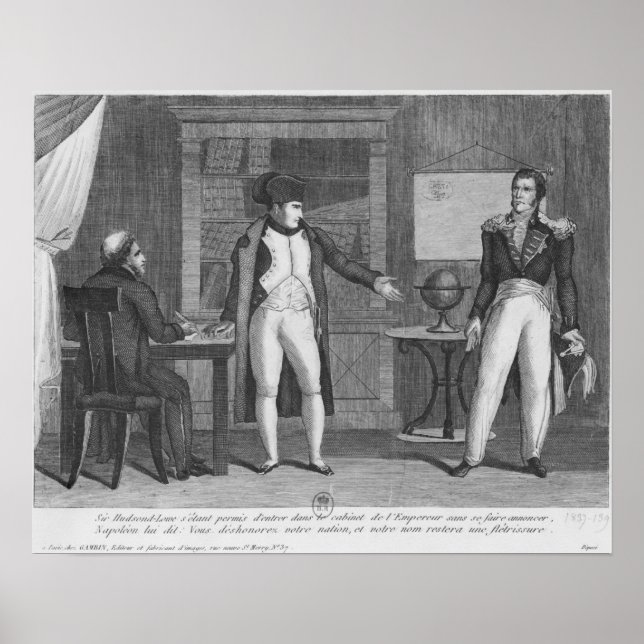 Affiches Sir Hudson Lowe qui commence l'étude de Napoléon (Devant)