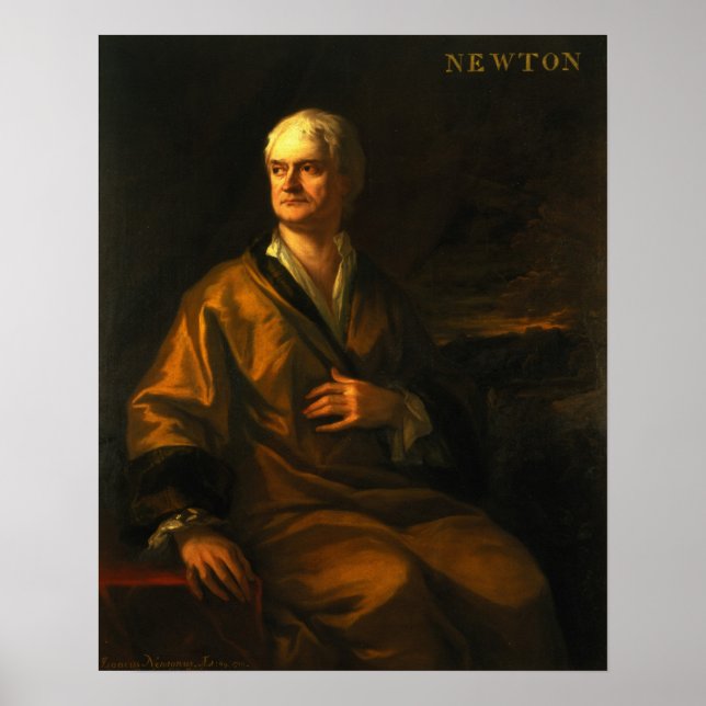 Affiches Sir Isaac Newton, 1710 (Devant)