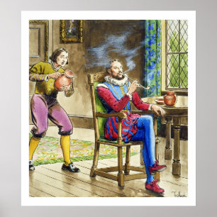 Affiches Sir Walter Raleigh (1554-1618) de Peeps in the